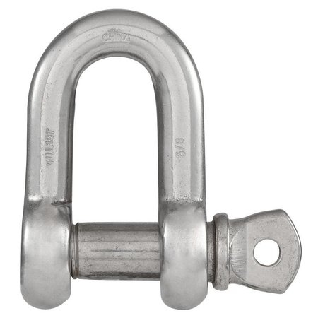 NATIONAL HARDWARE DShackle, 58 in, 5000 lb Working Load, 316 Grade, Stainless Steel, 13132 in L Inside N100-358
